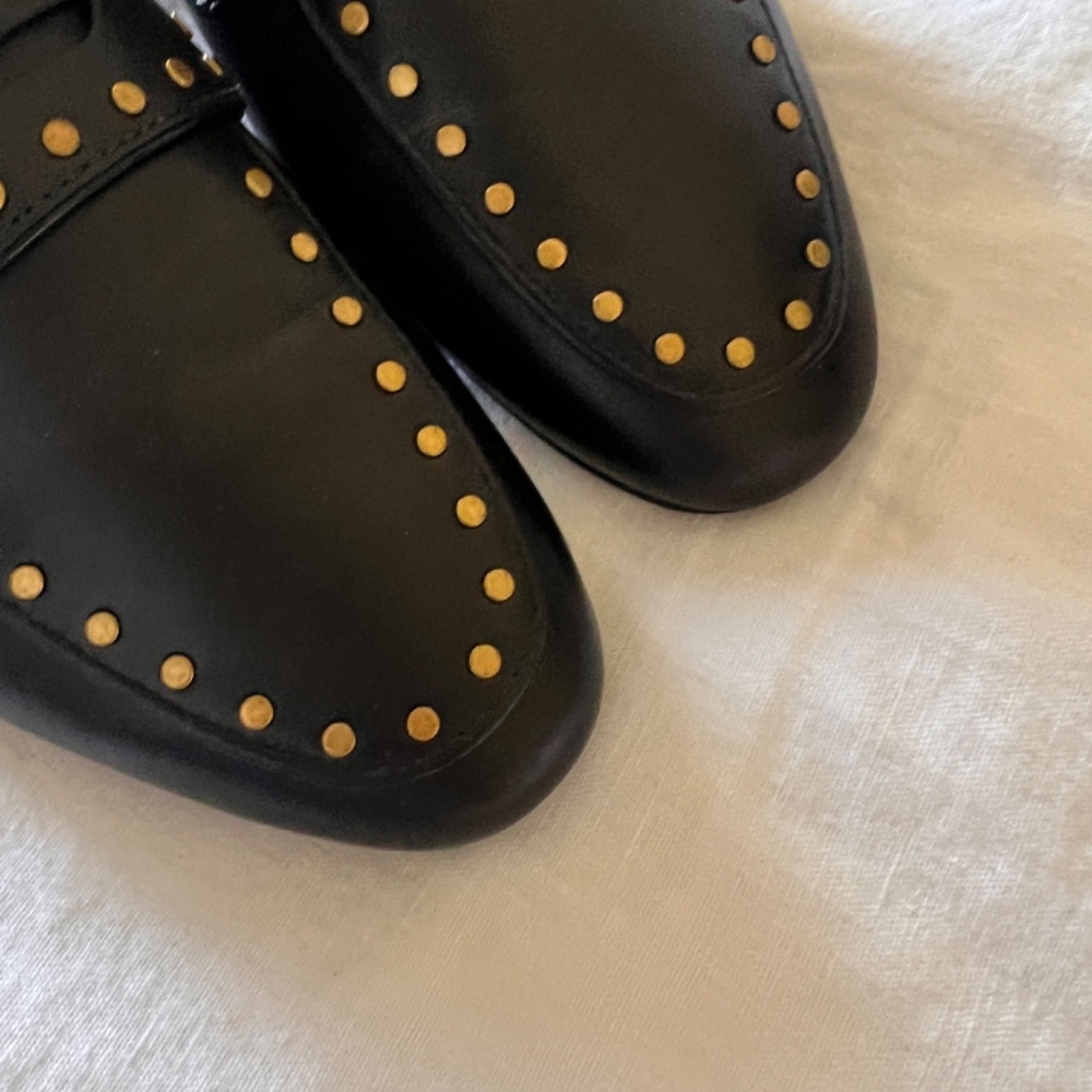 NIB Coach Black Leather Studded Loafers, sz 7 - Picture 6 of 11